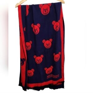 MOSCHINO red and blue scarf/shawl